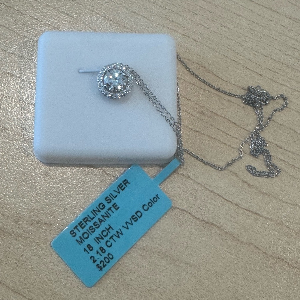 Sterling Silver Moissanite Necklace